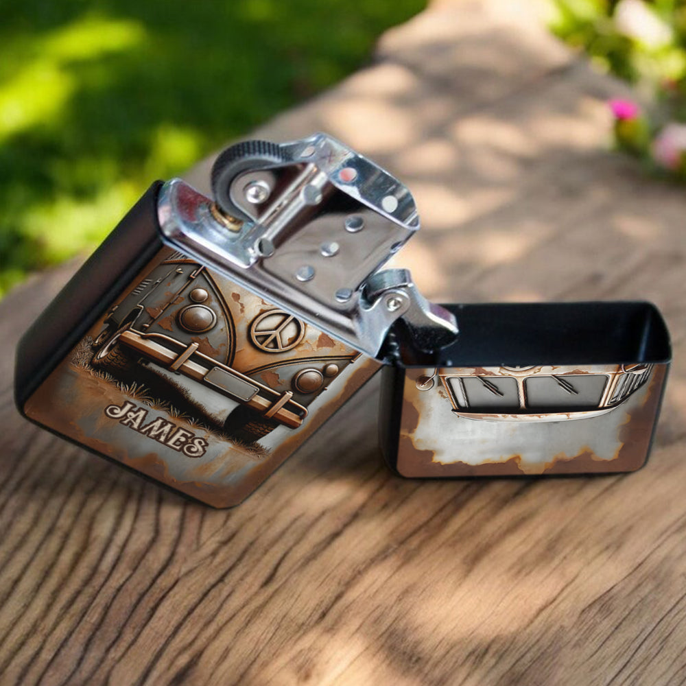 Vintage Caravan - Personalized Hippie Lighter