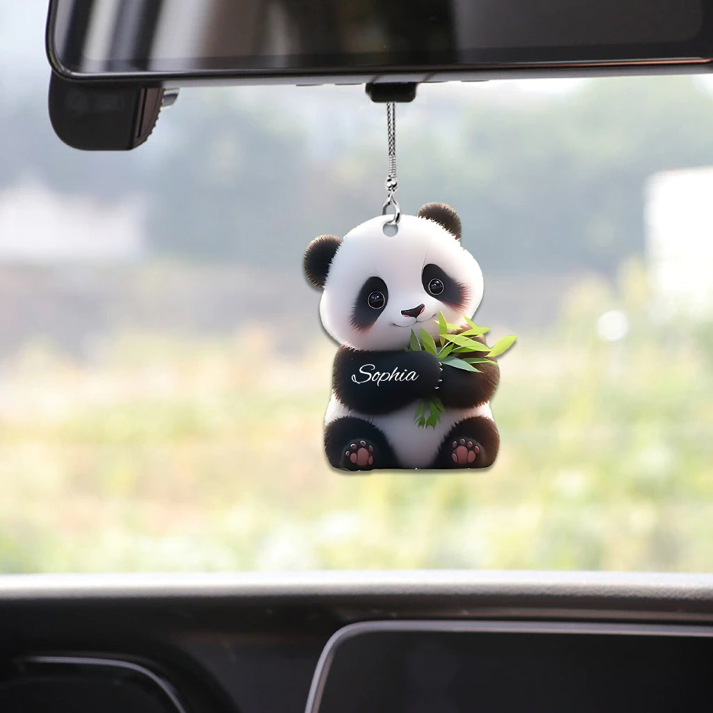 Love Panda - Personalized Panda Lover Car Ornament