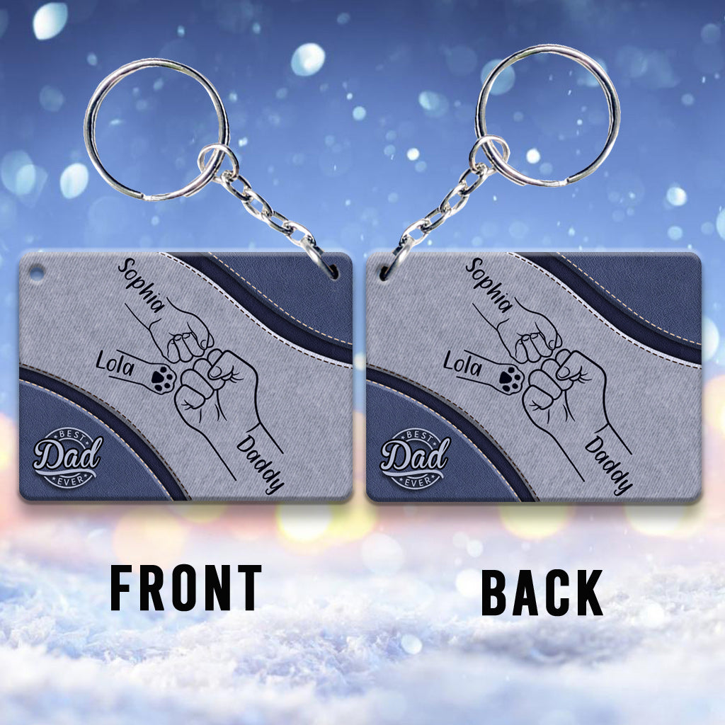 Der beste Hunde-Papa aller Zeiten – Personalisierter Papa-Schlüsselanhänger