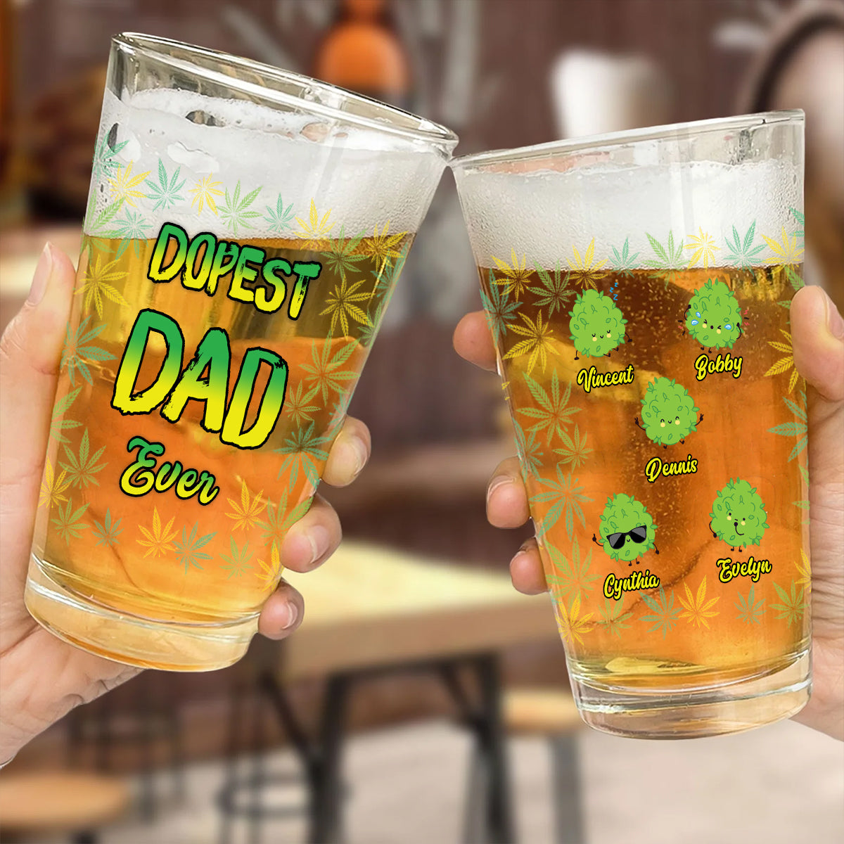 Der coolste Papa aller Zeiten – personalisiertes Bierglas für Väter