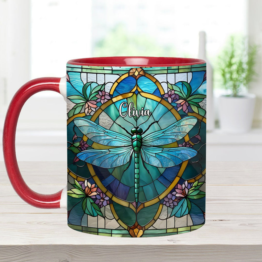 Beautiful Dragon Fly - Personalized Dragonfly Accent Mug