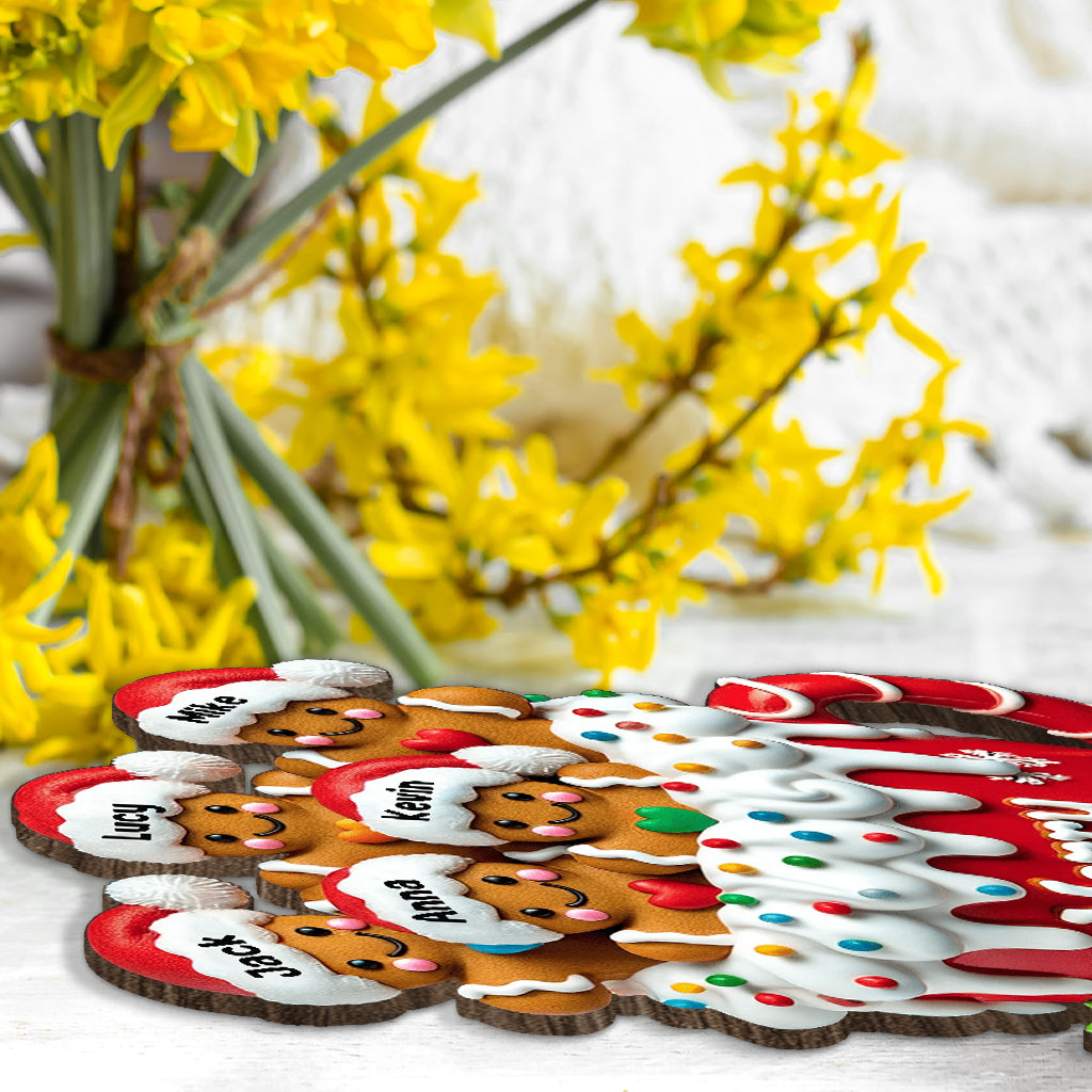 Frohe Weihnachten – Personalisiertes Familien-1-stöckiges großes freistehendes