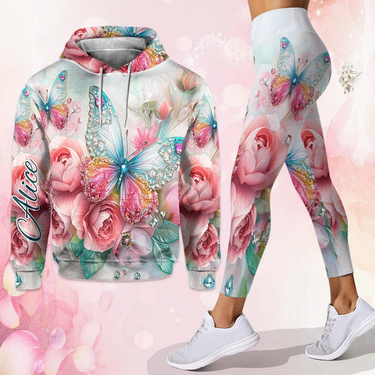 Schmetterlinge lieben – Personalisierter Schmetterlings-Hoodie und Leggings