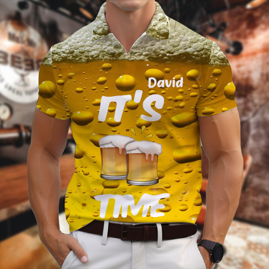 It's Beer Time - Personalized Beer Polo Shirt