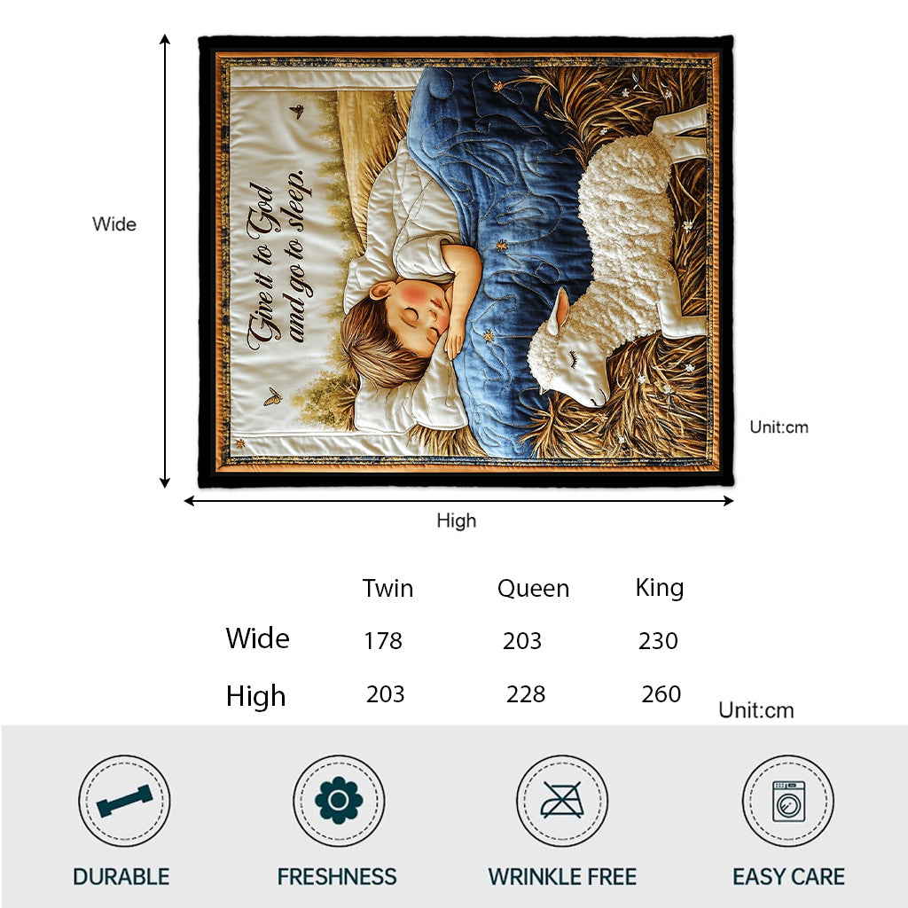 Überlass es Gott und geh schlafen – Christliche Steppdecke