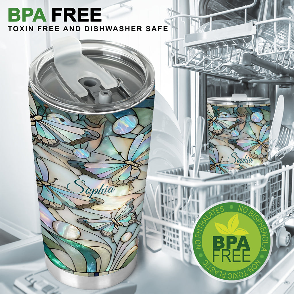 Schmetterlinge lieben – personalisierter Schmetterlingsbecher