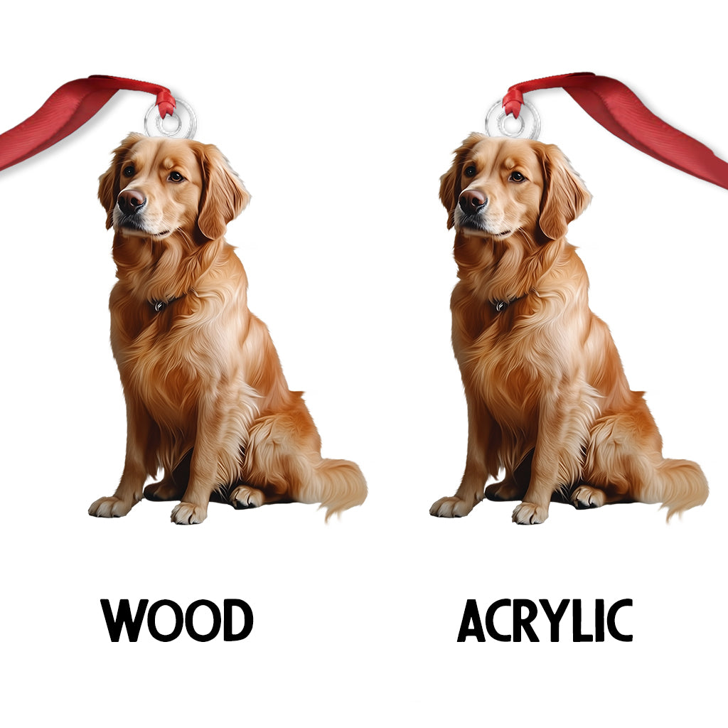 Individuell gestaltbarer Hunde-Ornament mit Foto – personalisierter Hunde-Ornament in individueller Form