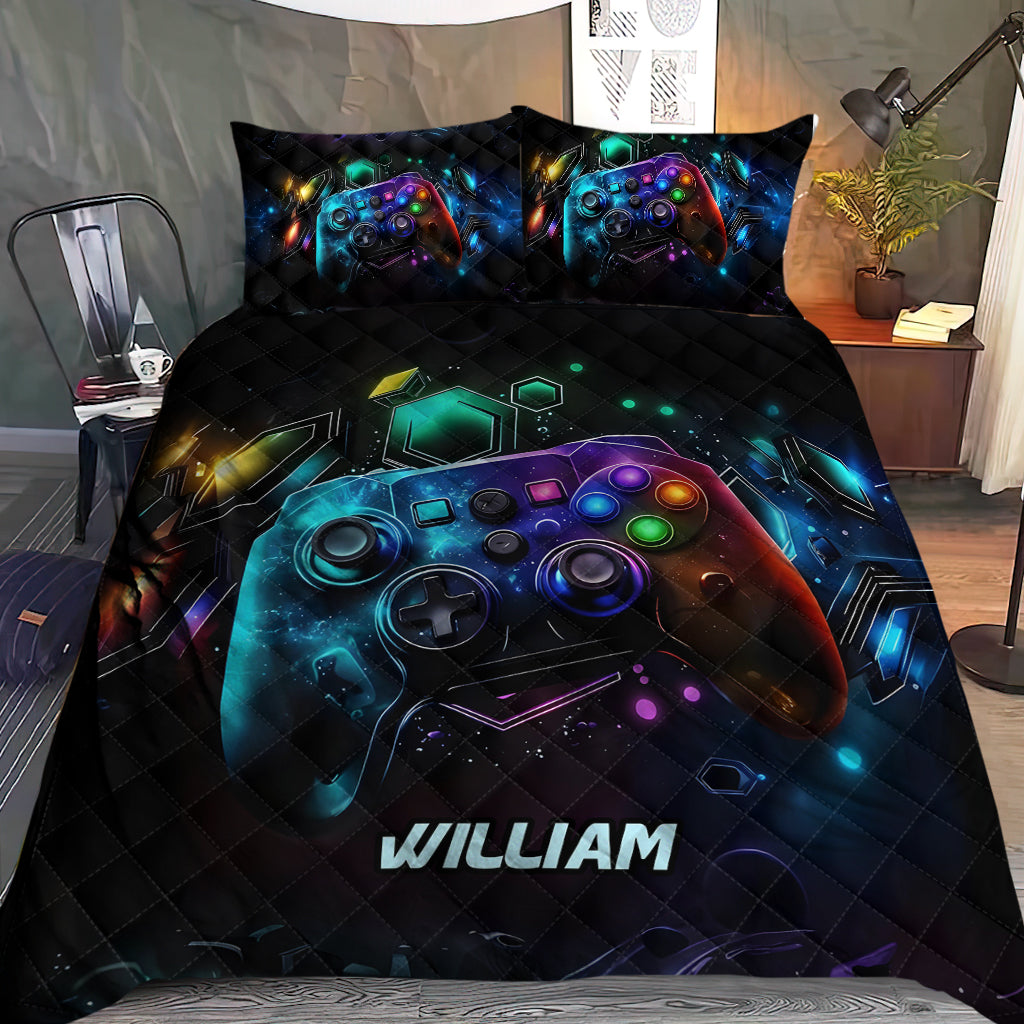 Gamer - Personalized Video Game Quilt Set