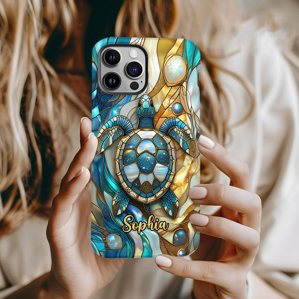 Artistic Turtle - Personalized Turtle Full Print Phone Case