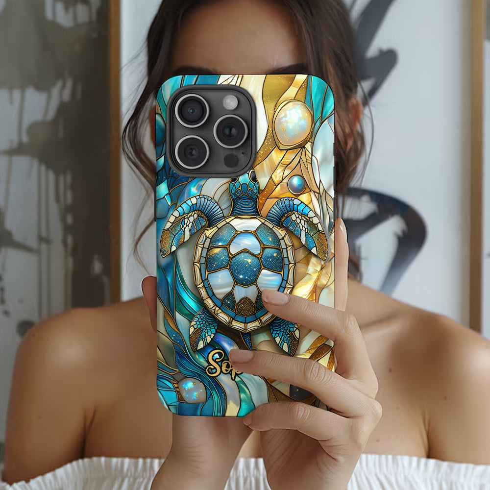 Artistic Turtle - Personalized Turtle Full Print Phone Case