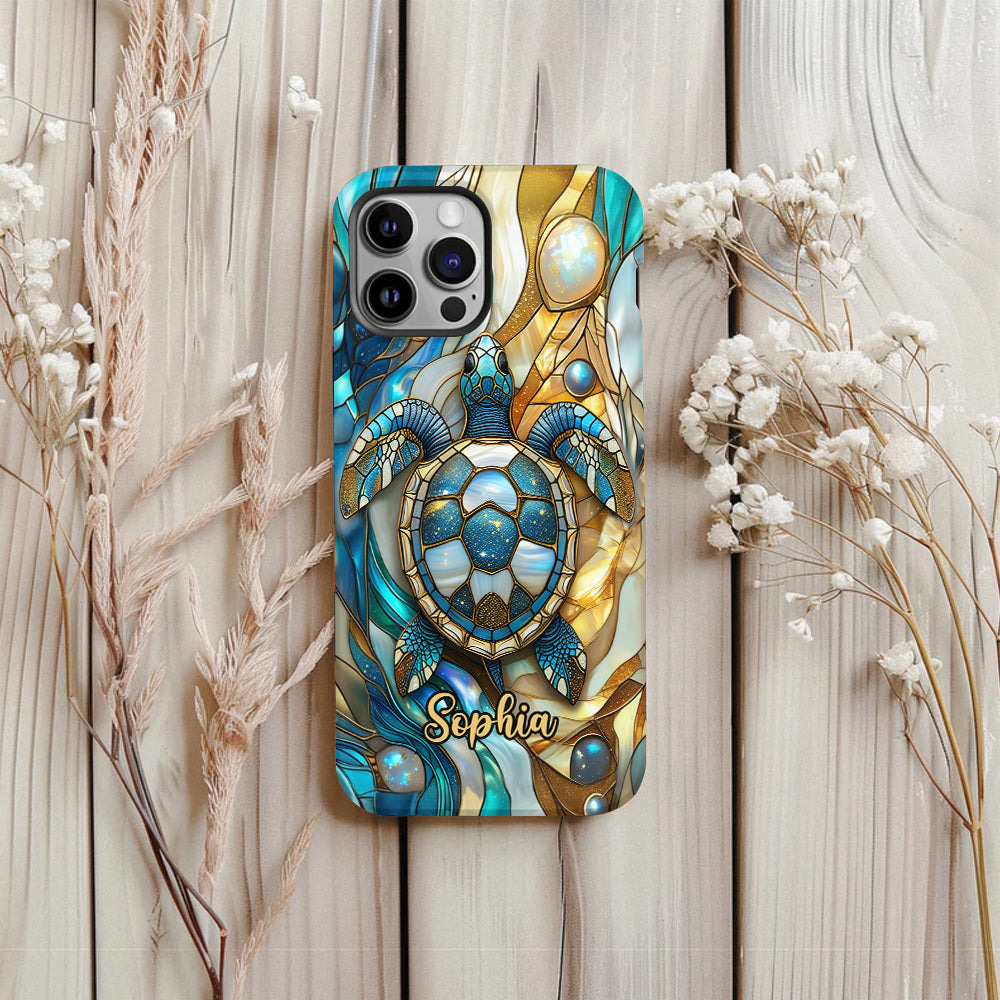 Artistic Turtle - Personalized Turtle Full Print Phone Case