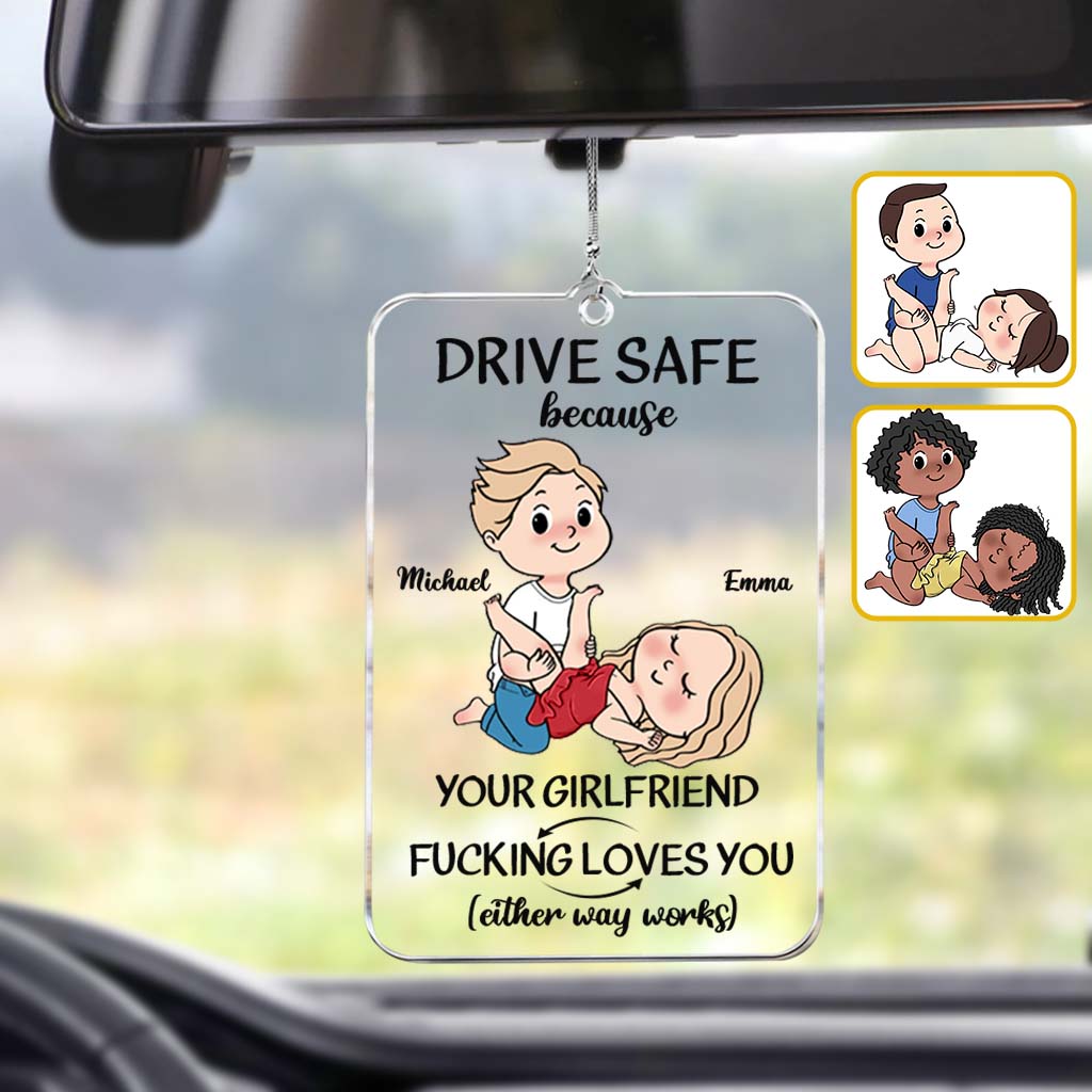 I Love You - Personalized Couple Transparent Car Ornament