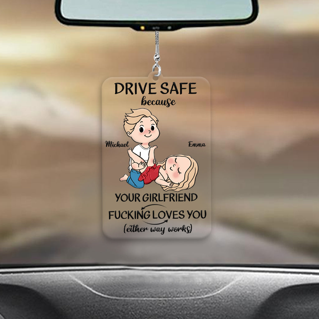 I Love You - Personalized Couple Transparent Car Ornament