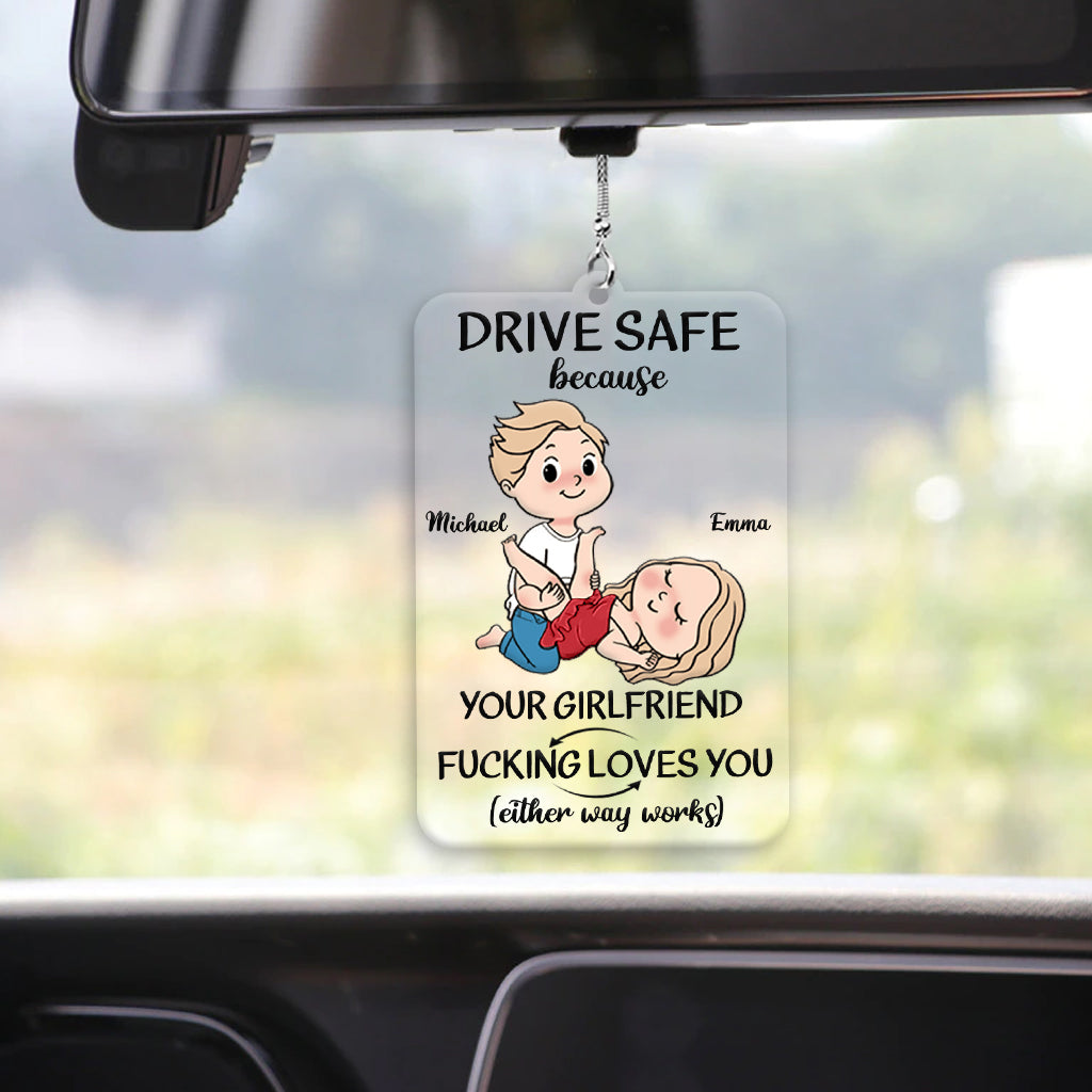 I Love You - Personalized Couple Transparent Car Ornament