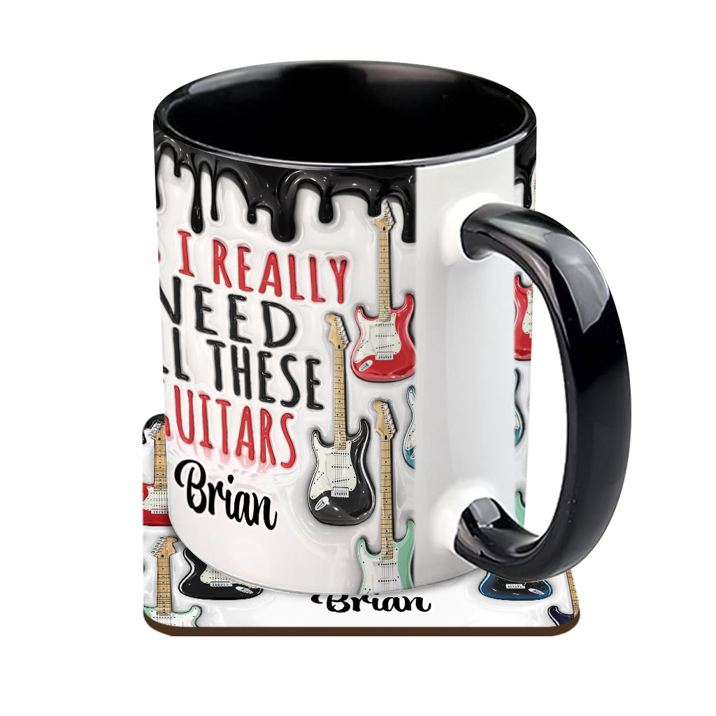 Ja, ich brauche wirklich all diese Gitarren – personalisierte Tasse mit Gitarrenmotiv