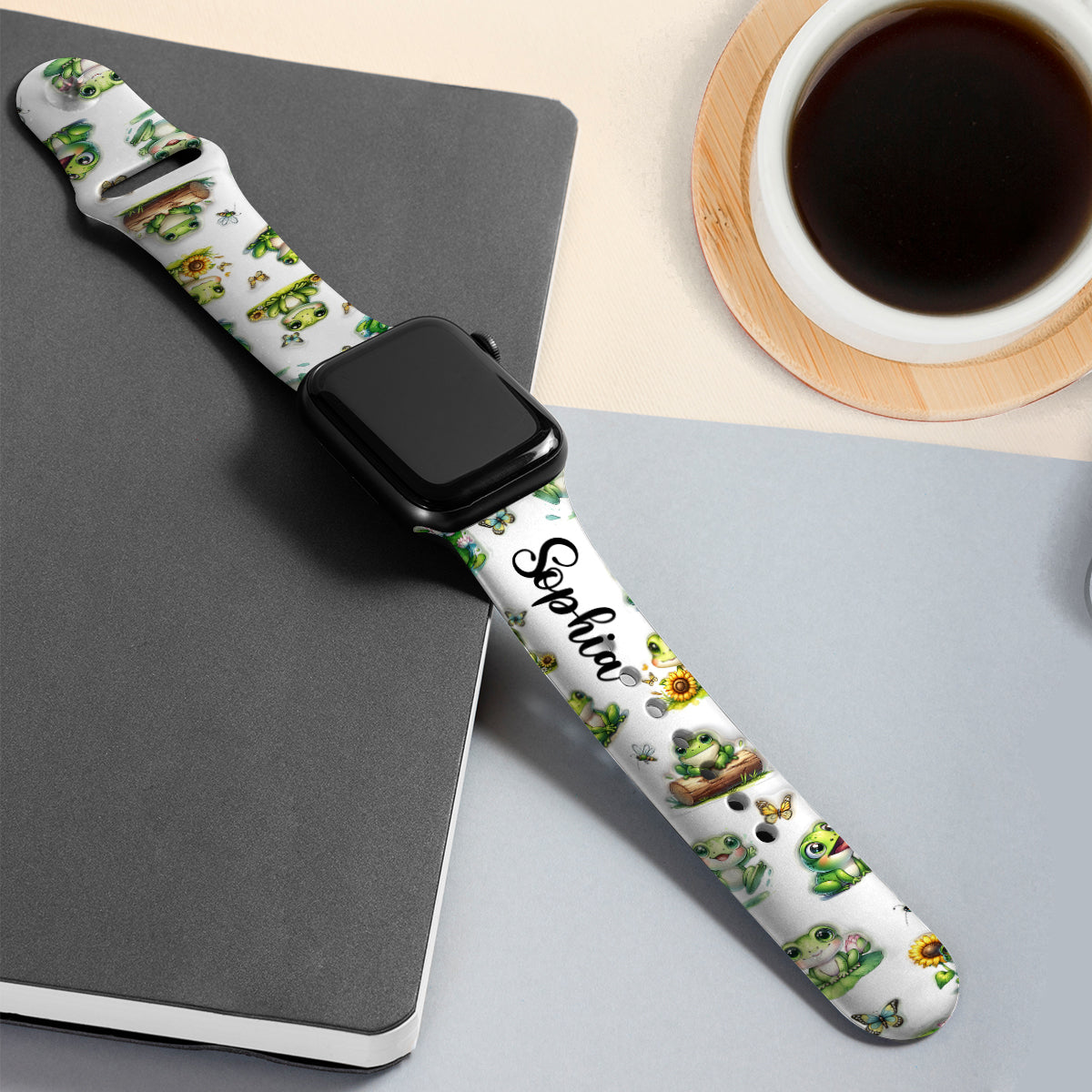 Just A Girl Who Loves Frogs - Personalized Frog Apple Watch Band