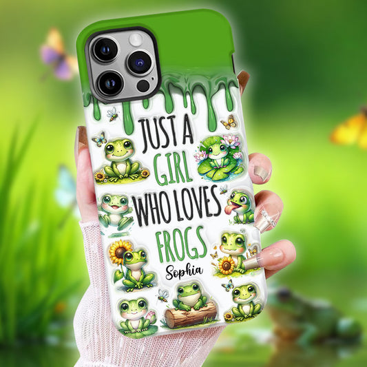Just A Girl Who Loves Frogs - Personalized Frog Full Print Phone Case