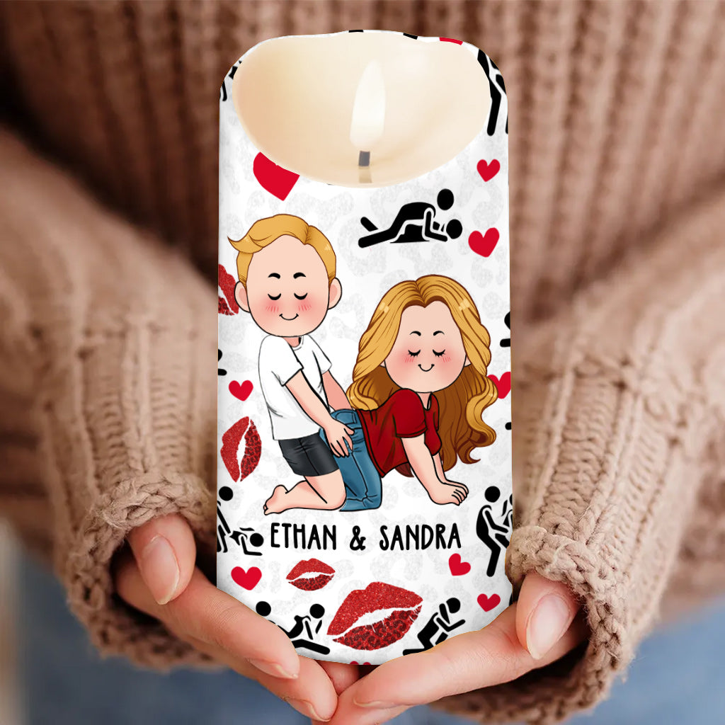 Ich liebe dich – Personalisierte, flammenlose Kerze für Paare