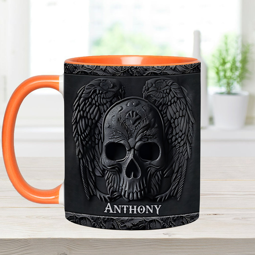 Dark - Personalized Skull Accent Mug