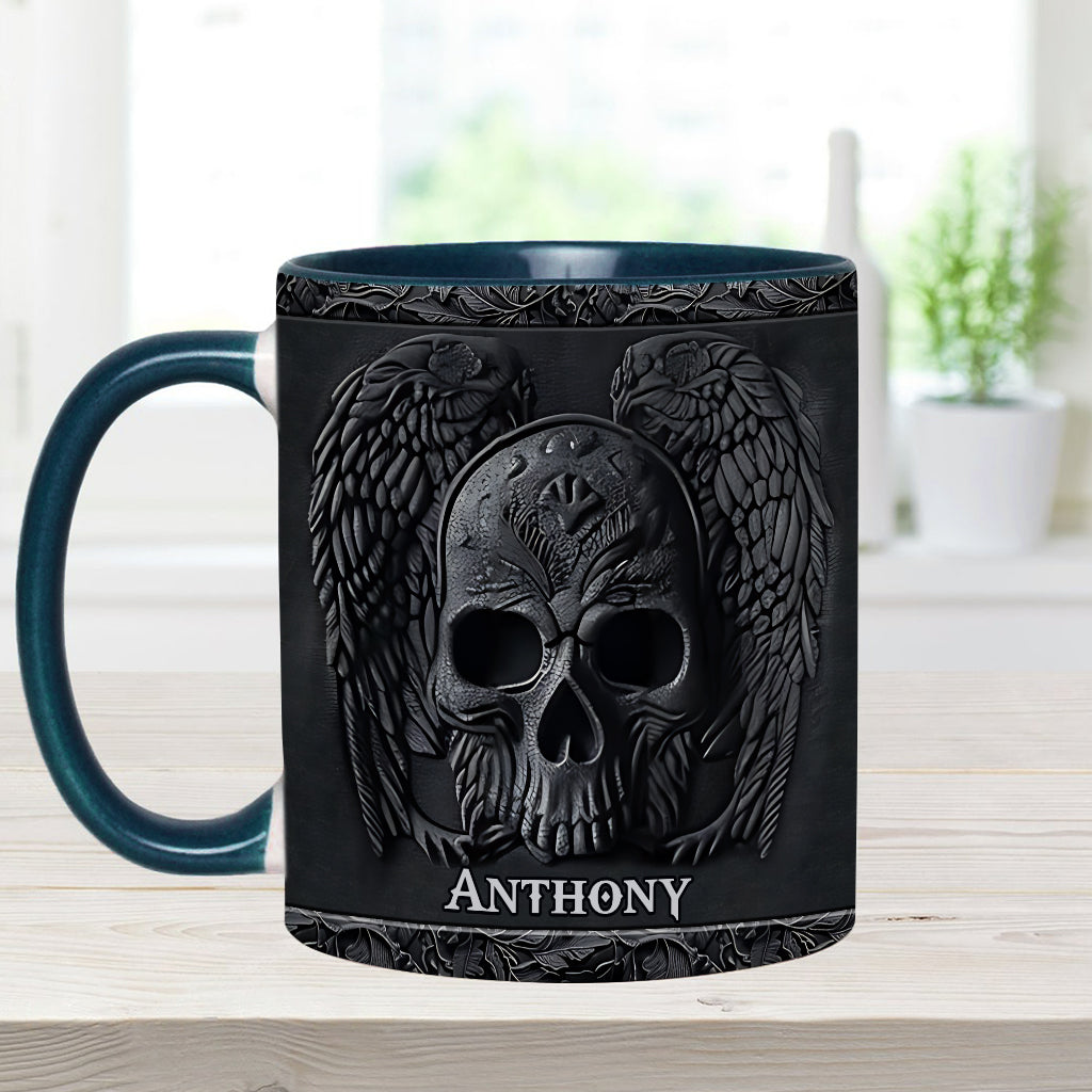 Dark - Personalized Skull Accent Mug