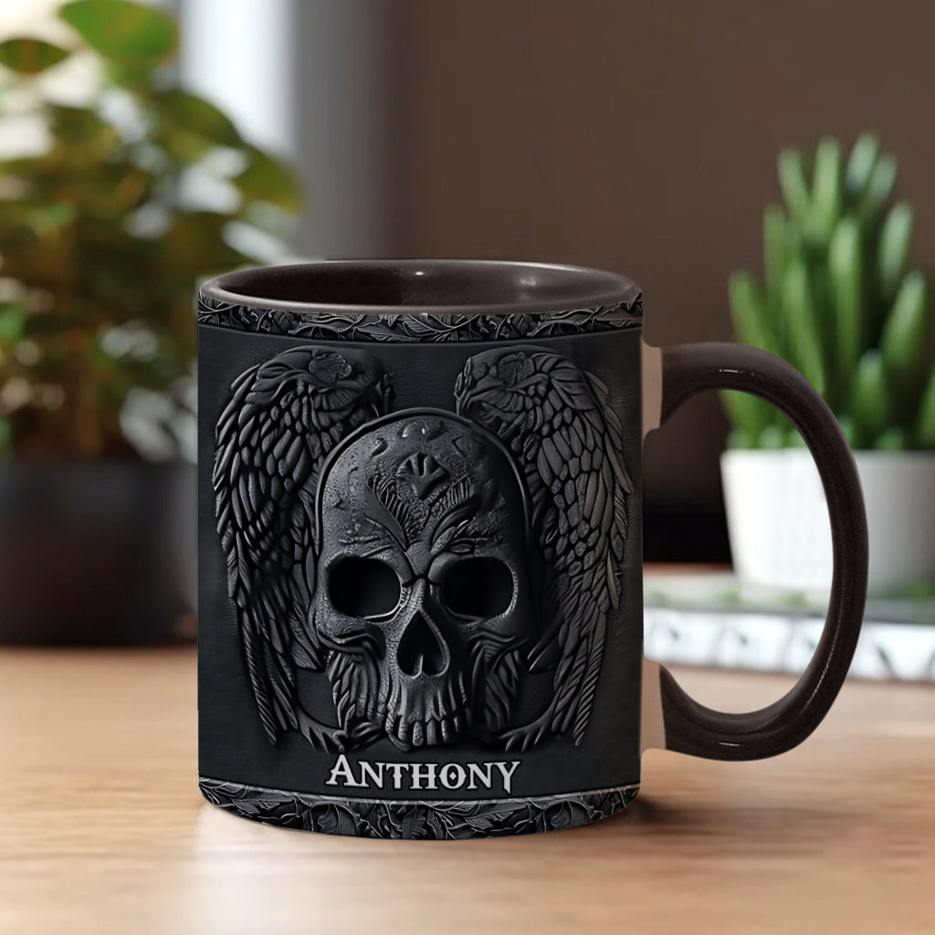 Dark - Personalized Skull Accent Mug
