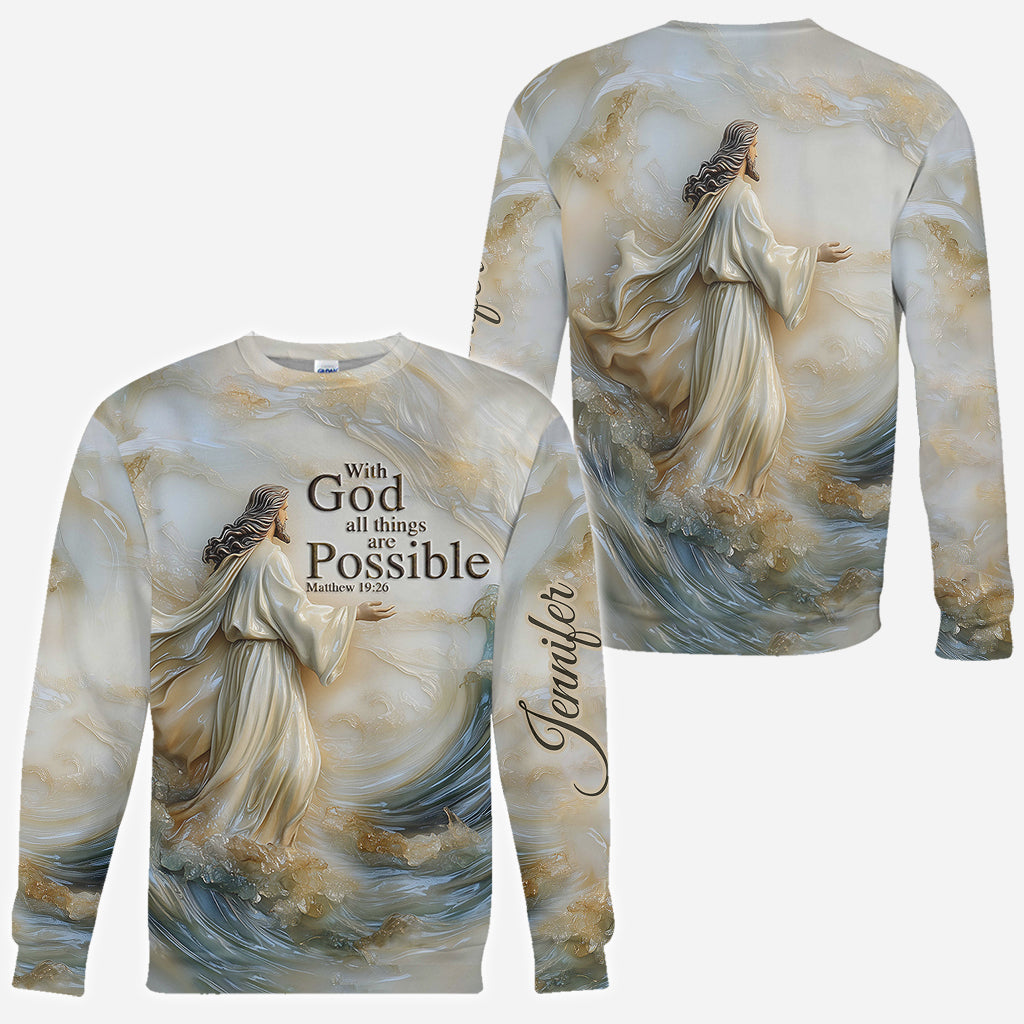 Mit Gott ist alles möglich – Personalisiertes christliches T-Shirt