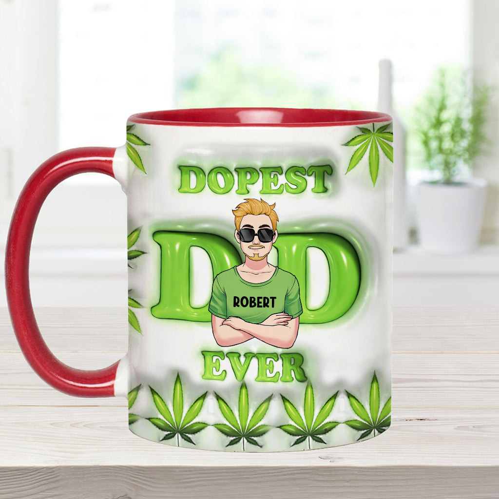 Daddy's Lil Buds World's Dopest Dad - Personalized Father Accent Mug