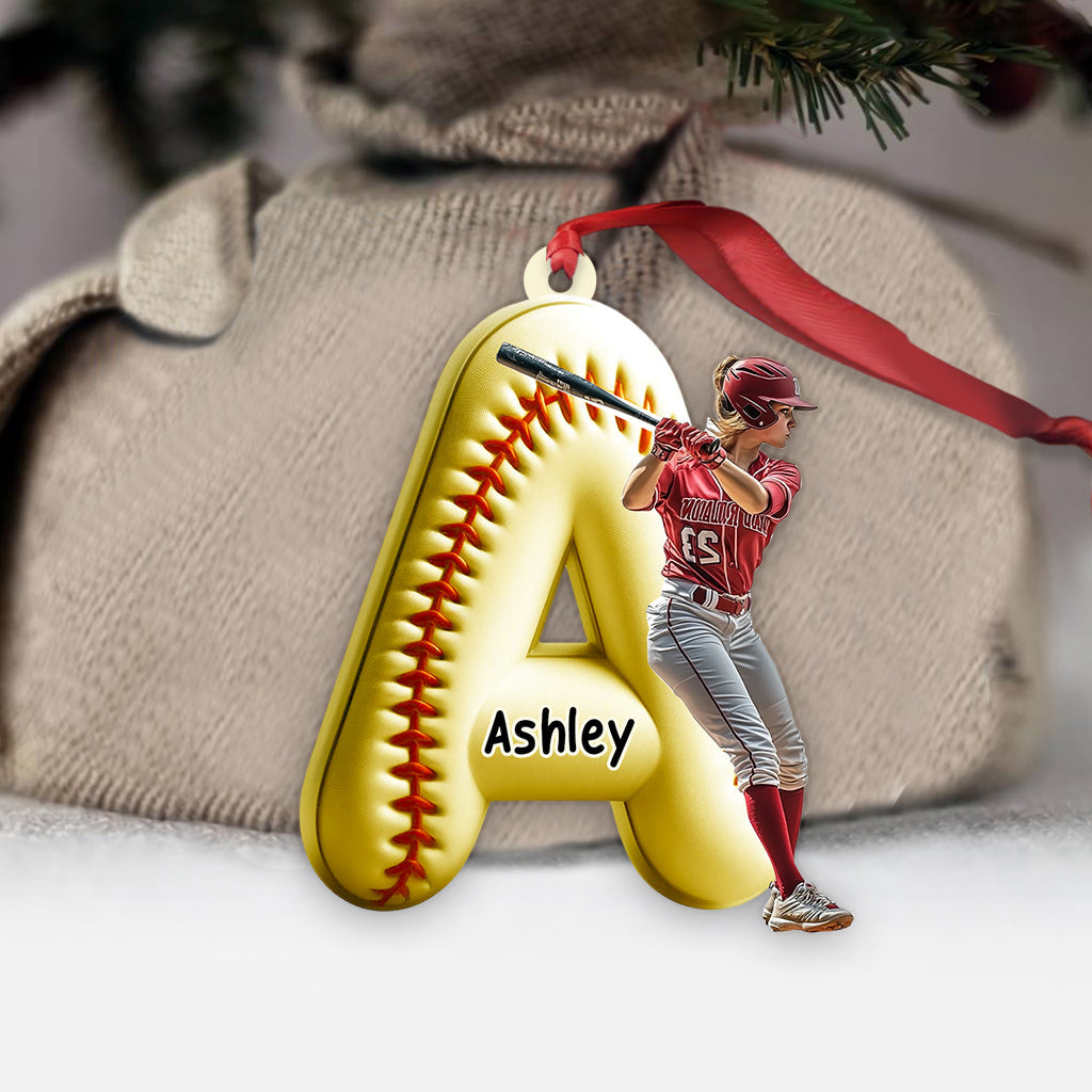 Best Player Ever - Personalized Softball Ornament