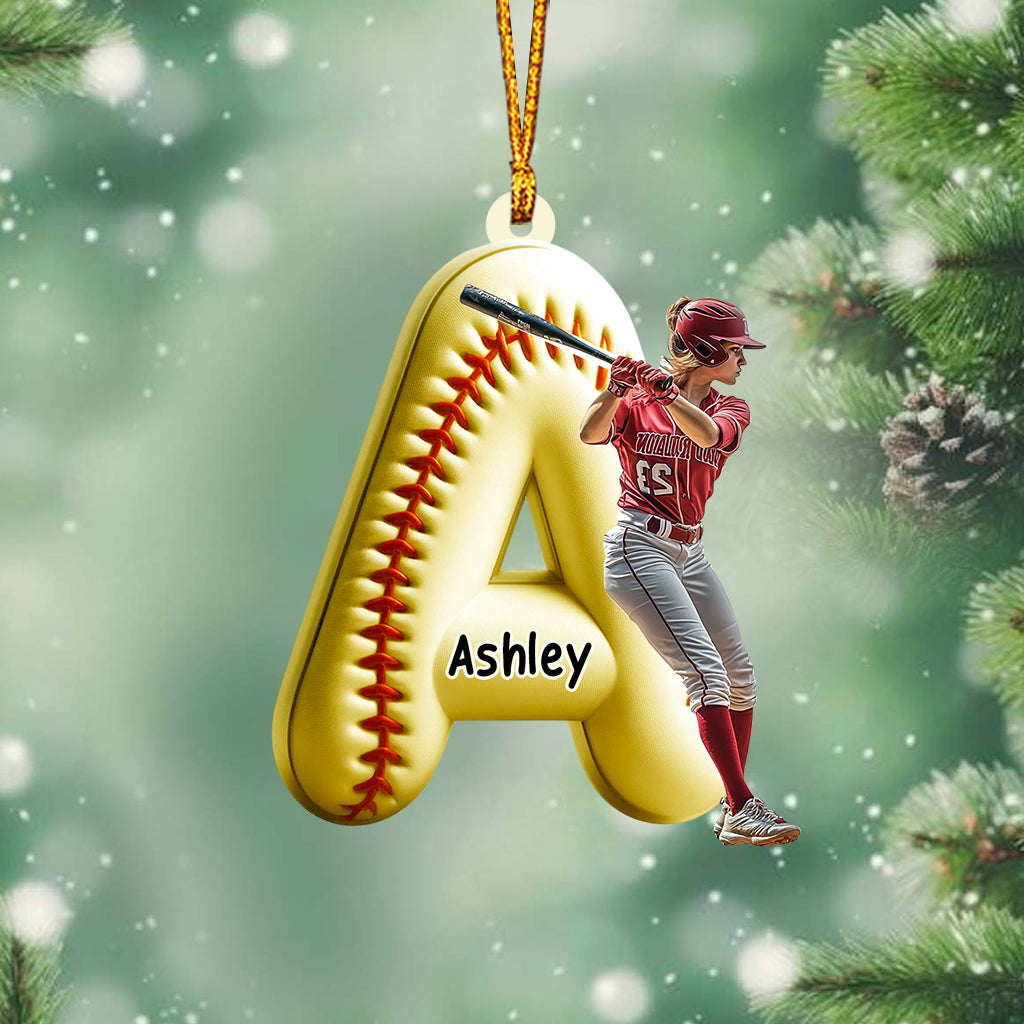 Best Player Ever - Personalized Softball Ornament