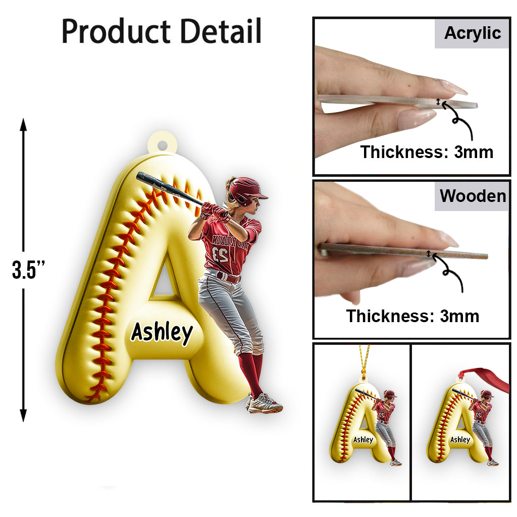 Best Player Ever - Personalized Softball Ornament