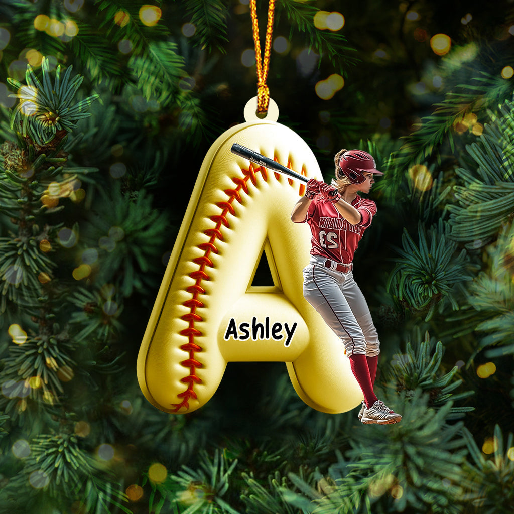 Best Player Ever - Personalized Softball Ornament