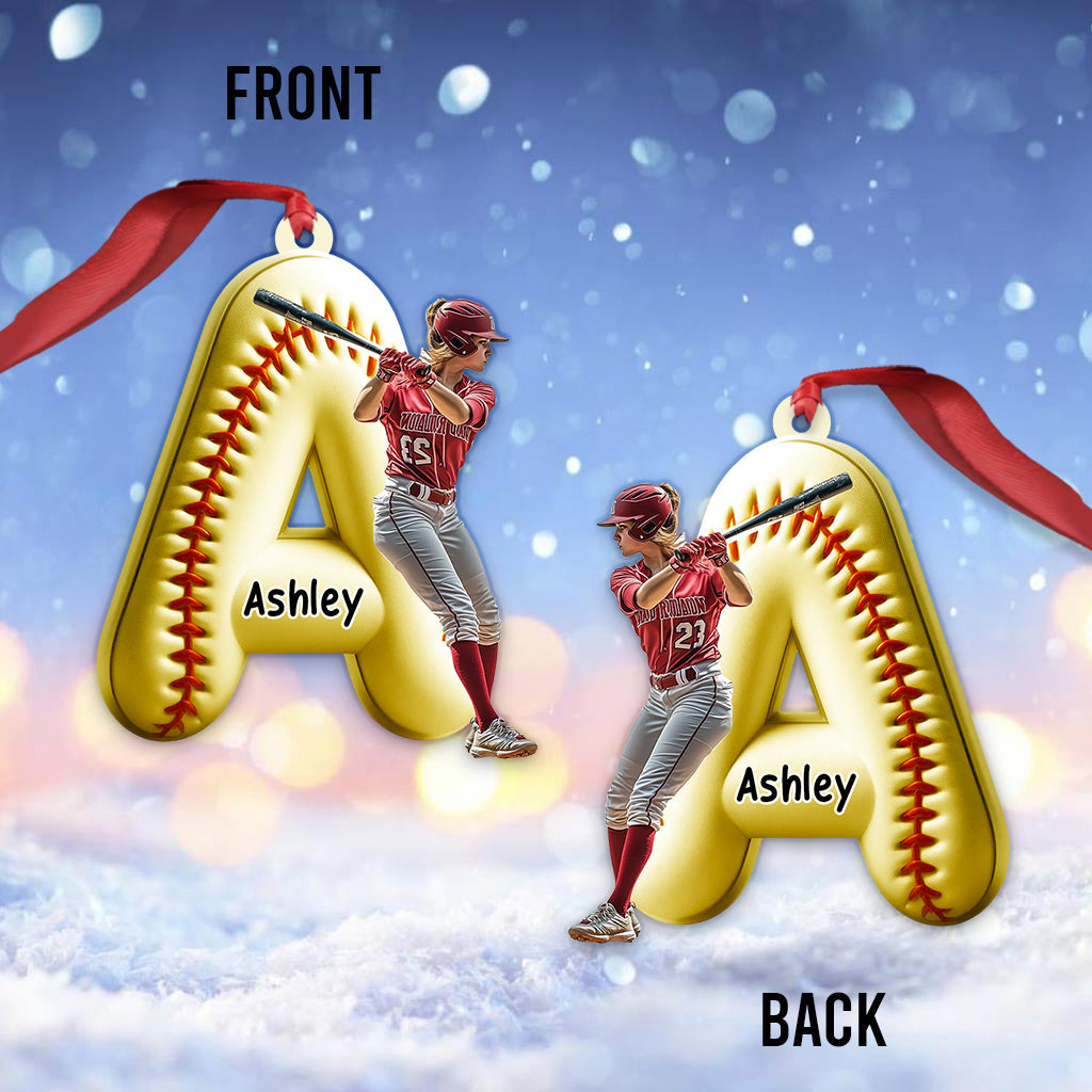 Best Player Ever - Personalized Softball Ornament