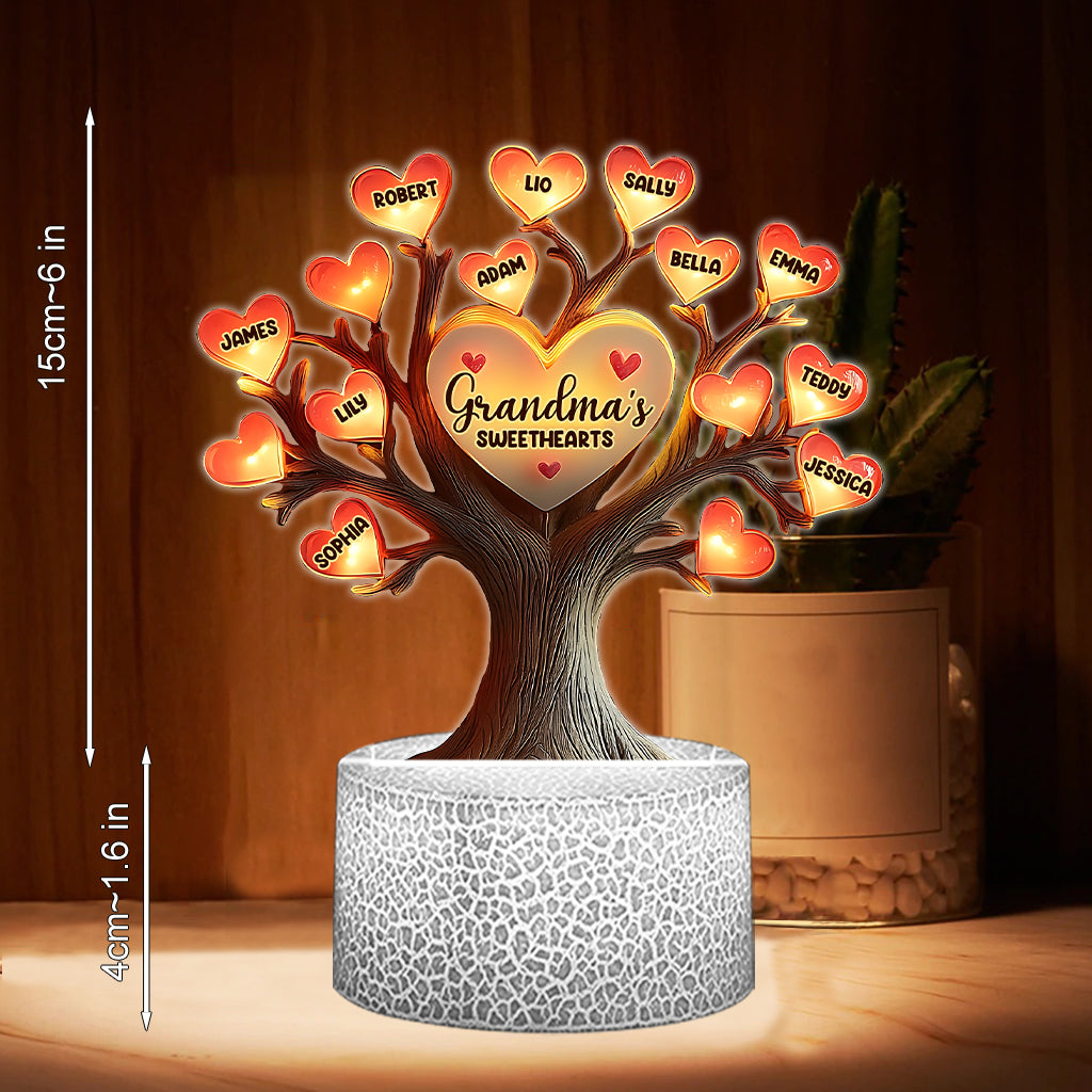 Omas Lieblinge – Personalisierte, omaförmige Leuchte mit Plakette