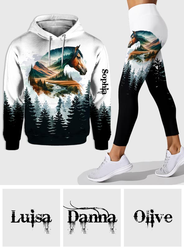 Pferdemädchen – Personalisierter Pferde-Hoodie und Leggings