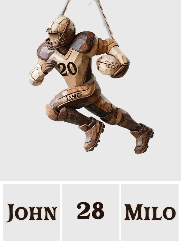 Starker Kerl – Personalisiertes Fußball-Holzschild in individueller Form