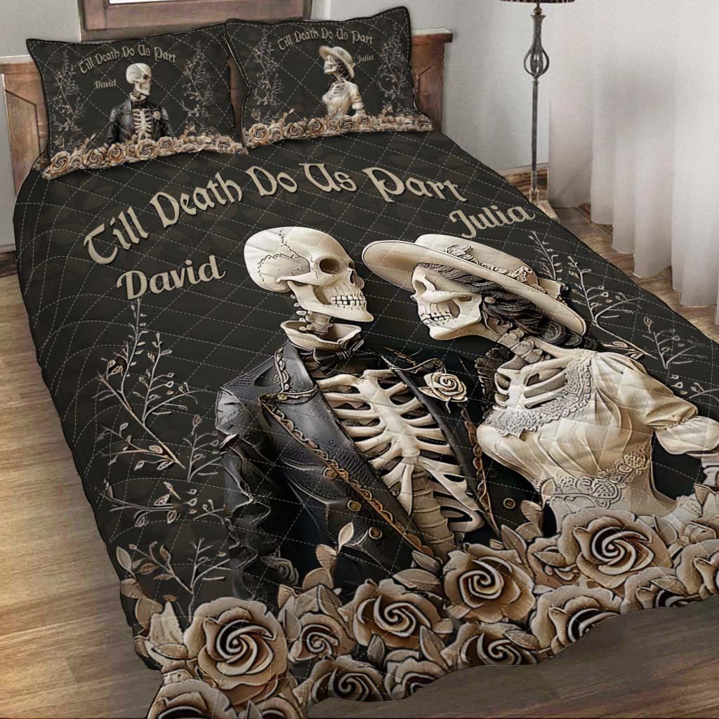 Bis dass der Tod uns scheidet – Personalisiertes Quilt-Set für Paare