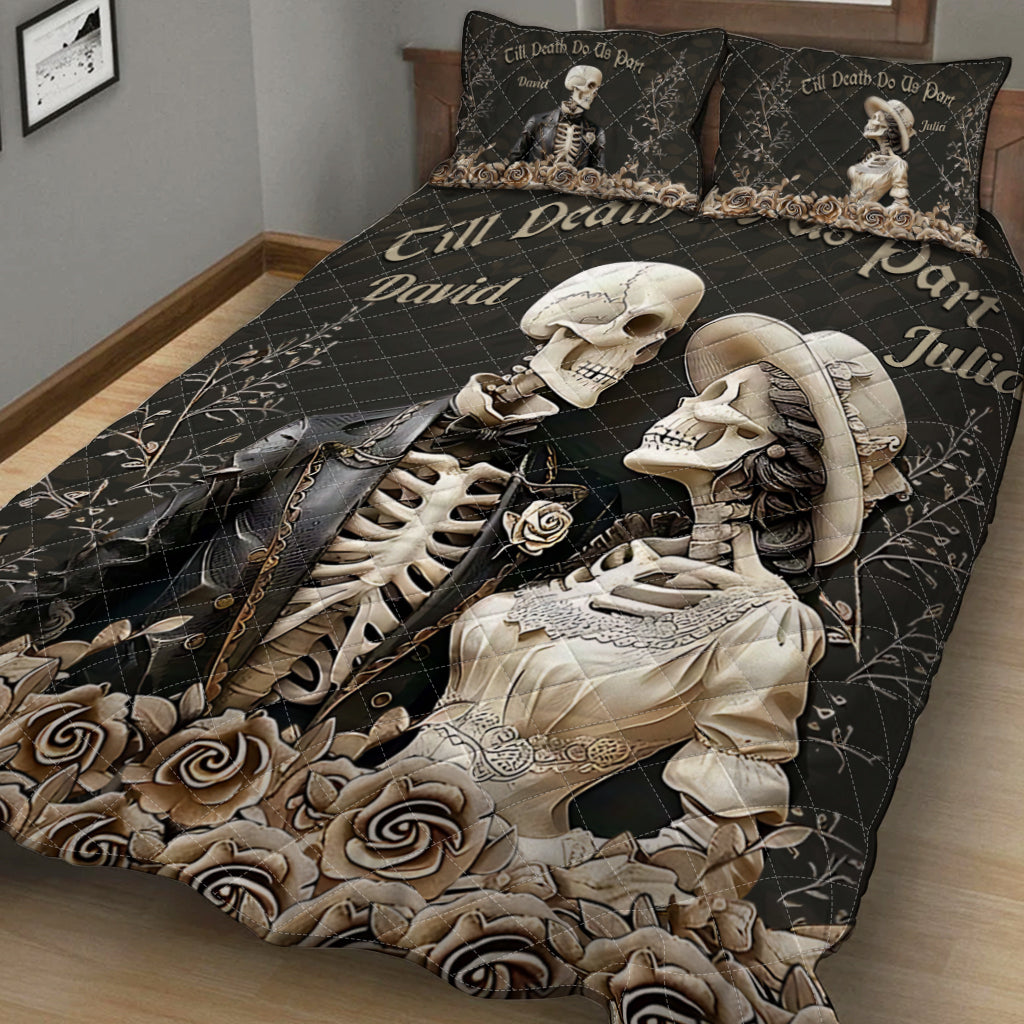 Bis dass der Tod uns scheidet – Personalisiertes Quilt-Set für Paare