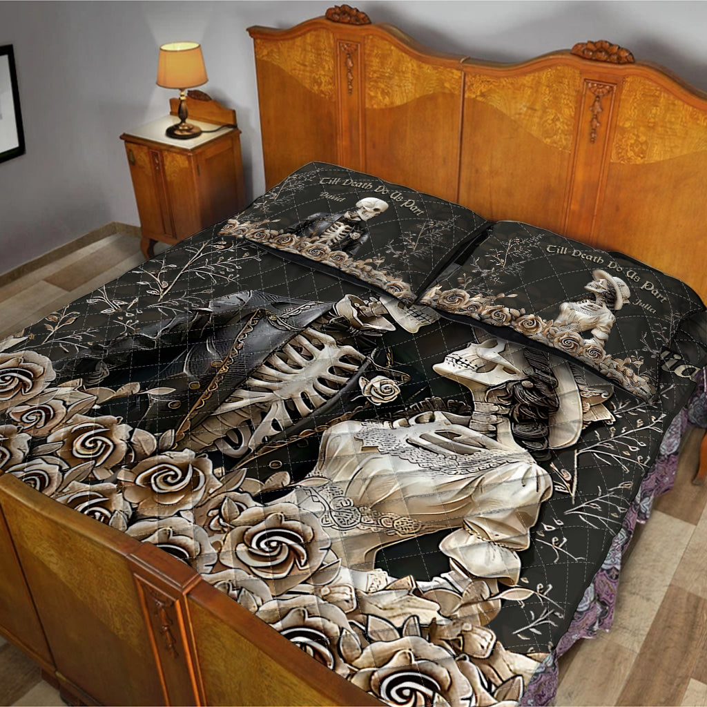 Bis dass der Tod uns scheidet – Personalisiertes Quilt-Set für Paare