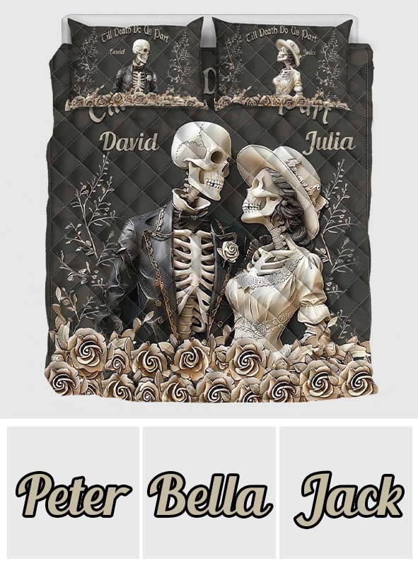Bis dass der Tod uns scheidet – Personalisiertes Quilt-Set für Paare
