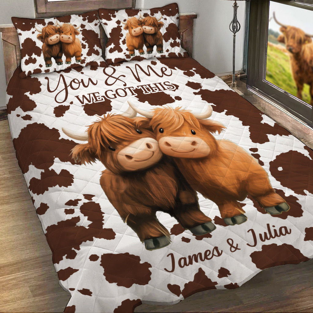 „Du und ich, wir schaffen das“ – personalisiertes Quilt-Set