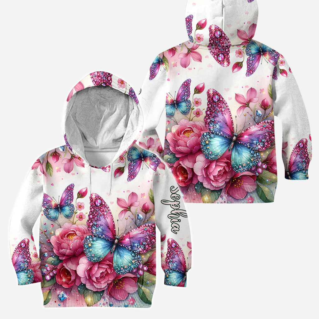 Sparkle Butterfly - Personalized Butterfly Hoodie and Leggings