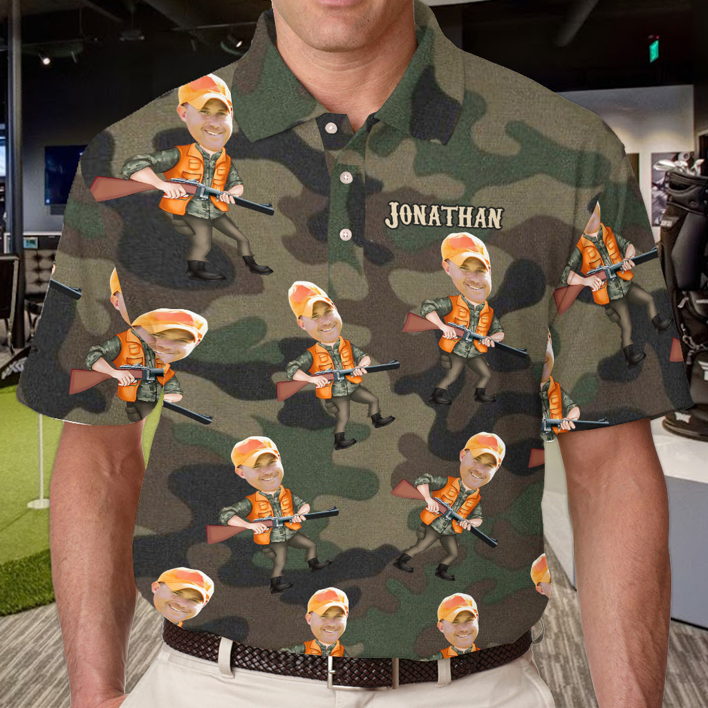 Lustiges Geschenk für jagende Väter, Ehemänner... - Personalisiertes Jagd-Poloshirt