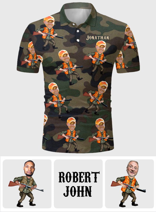 Lustiges Geschenk für jagende Väter, Ehemänner... - Personalisiertes Jagd-Poloshirt