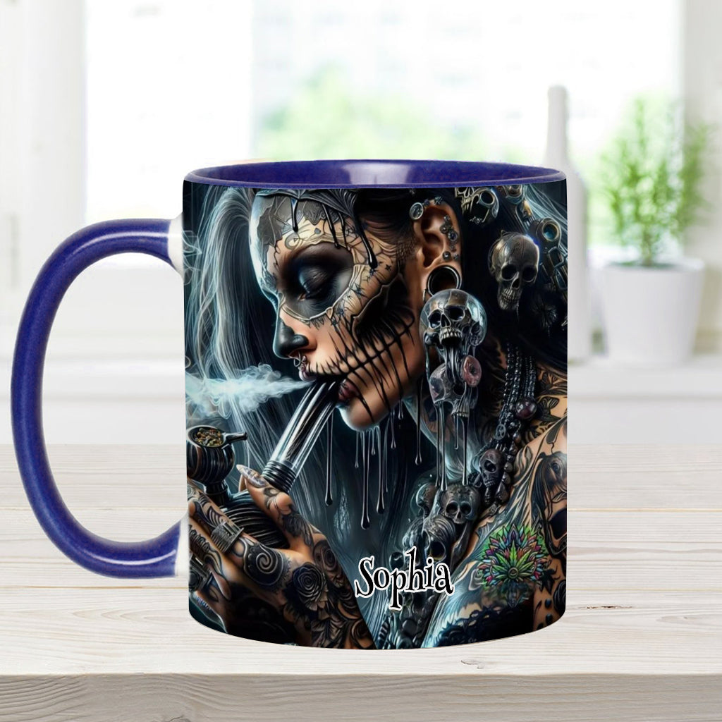 Psychedelic Queen - Personalisierter Becher mit Weed-Motiv