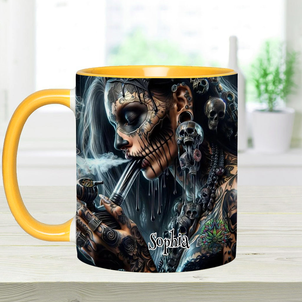 Psychedelic Queen - Personalisierter Becher mit Weed-Motiv