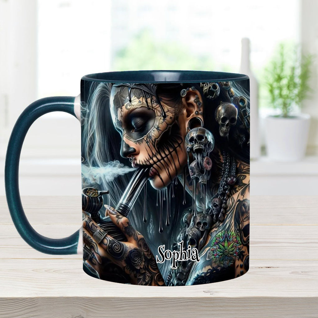 Psychedelic Queen - Personalisierter Becher mit Weed-Motiv