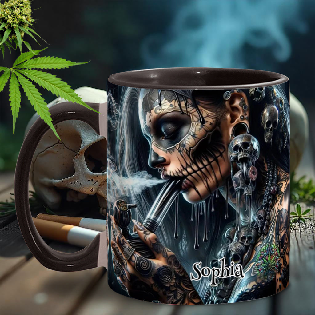 Psychedelic Queen - Personalisierter Becher mit Weed-Motiv