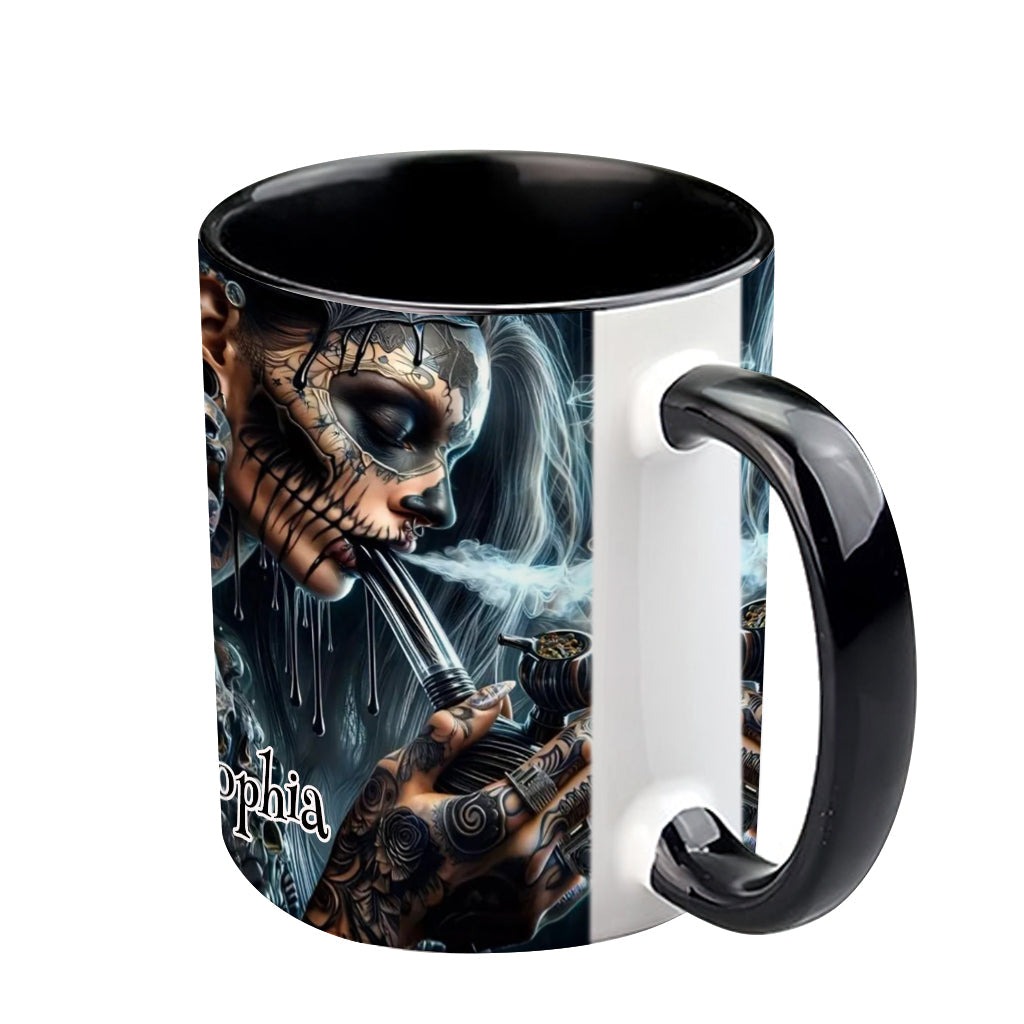 Psychedelic Queen - Personalisierter Becher mit Weed-Motiv