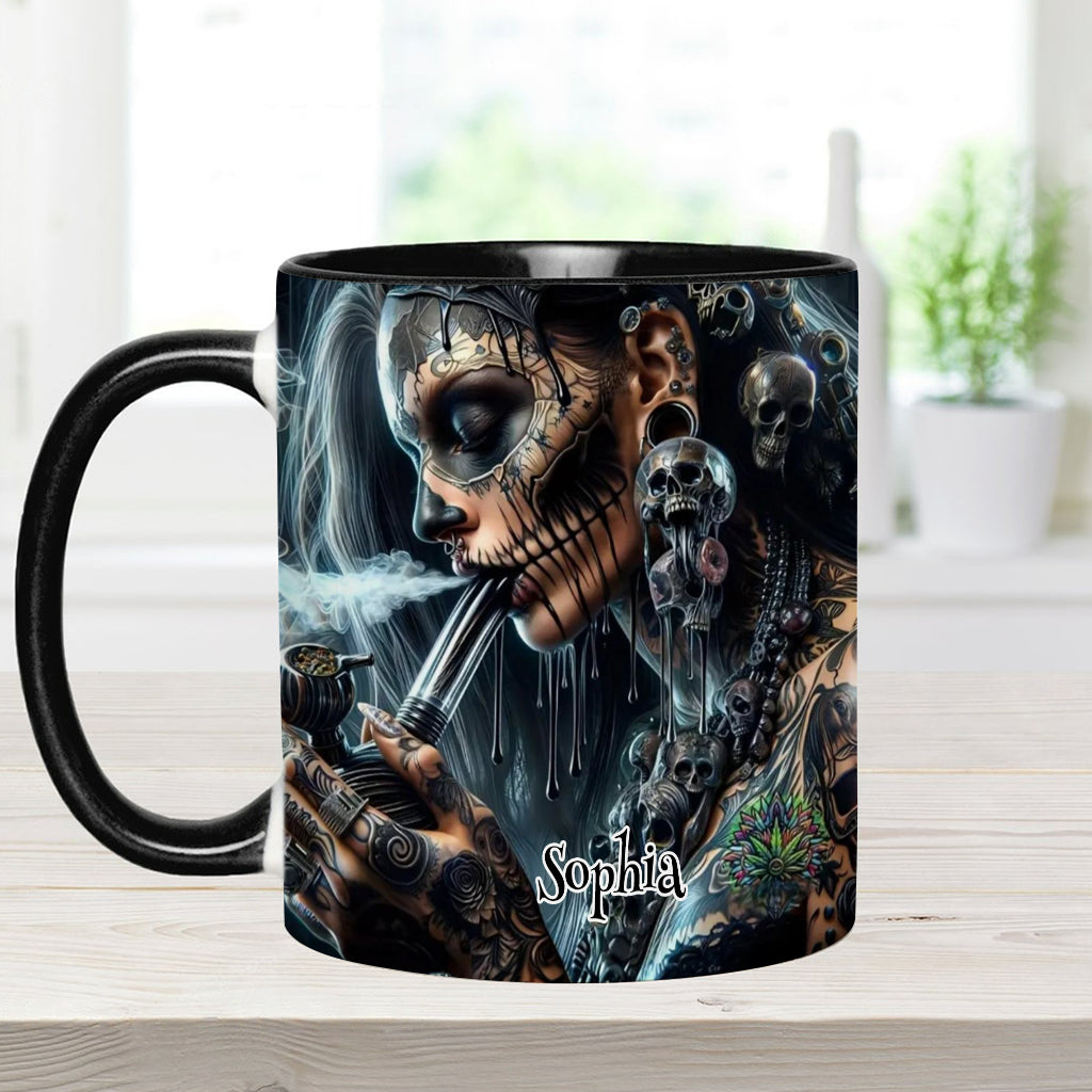 Psychedelic Queen - Personalisierter Becher mit Weed-Motiv