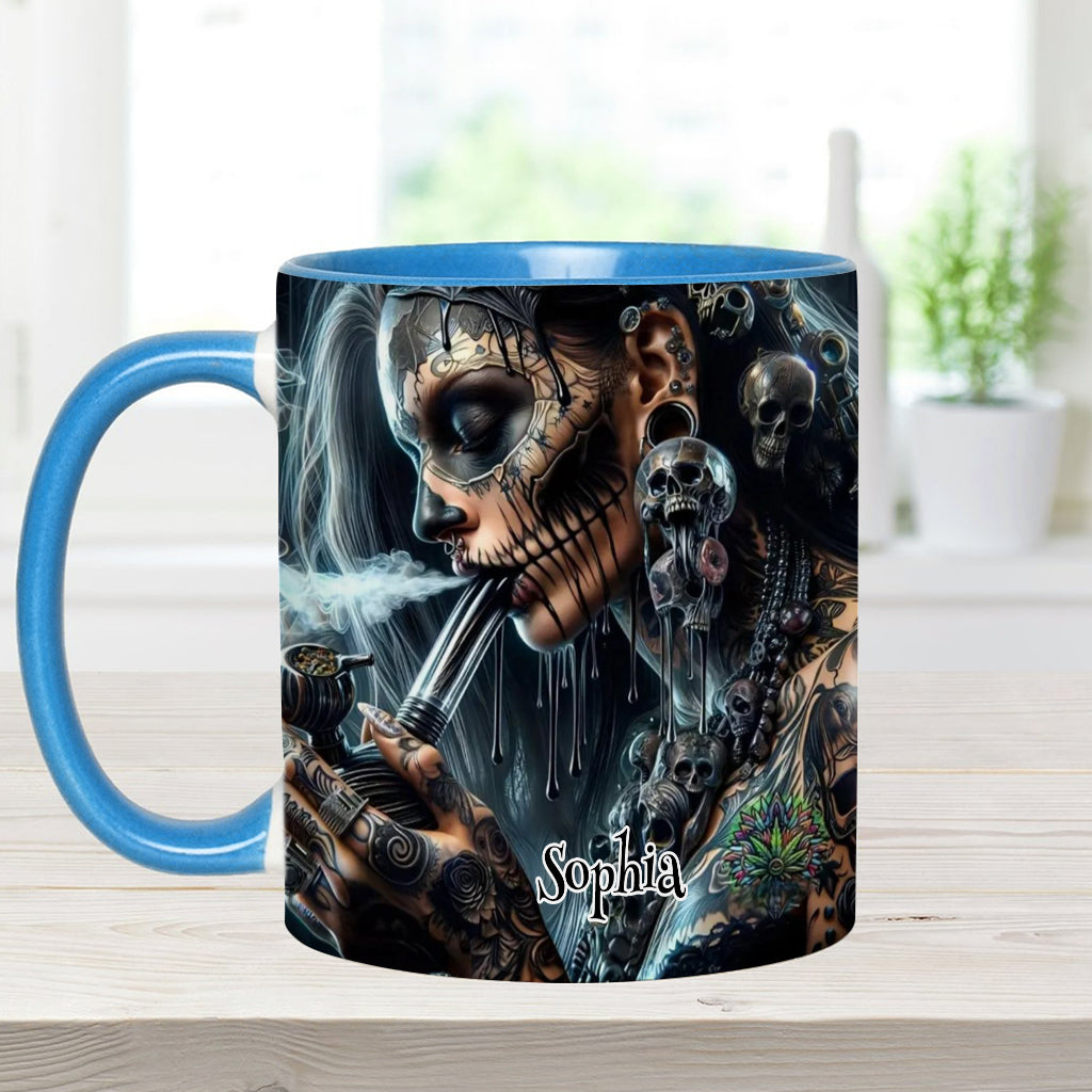 Psychedelic Queen - Personalisierter Becher mit Weed-Motiv